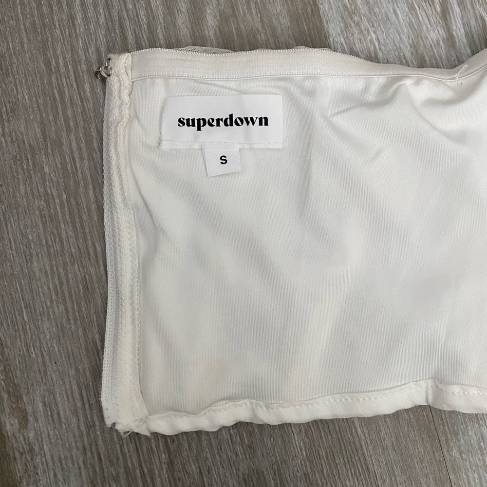 Strapless Savannah Corset Top in White - Picture 6 of 6